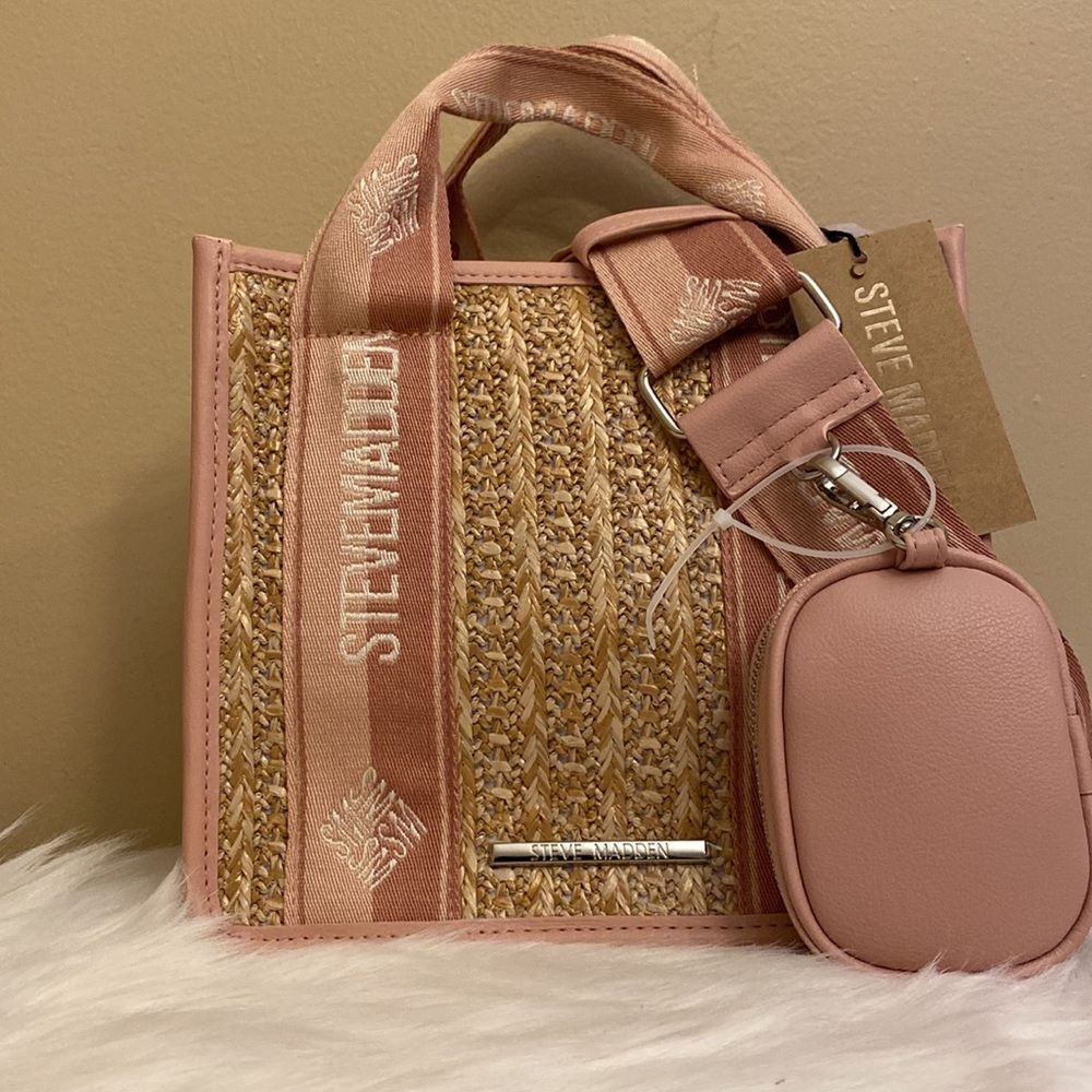 NWT Steve Madden (Bwebber)Satchel/Crossbody/Canvas Viral TikTok Bag - Tweed - Picture 3 of 12